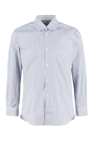 Striped poplin shirt-0